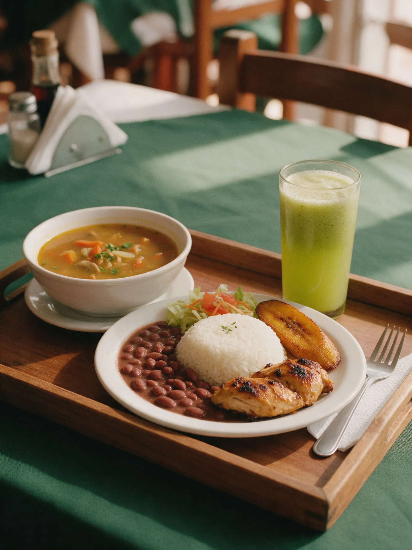 Bandeja del almuerzo del día